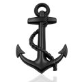 New Anchor 3D Car Decoration Sticker Metal Logo - Black. 