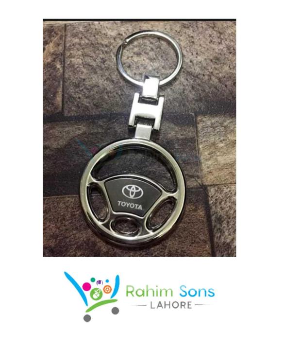 High Quality Steel Toyota Keychain & Keyring - Steering Wheel