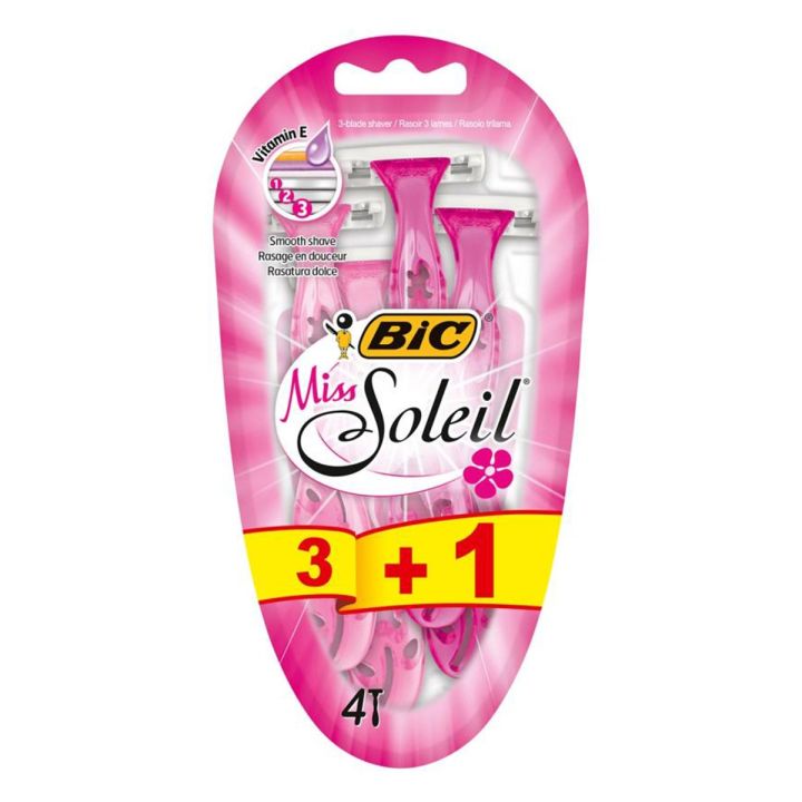 BIC Miss Soleil Women's Razor (3+1) Pouch
