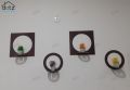 Round square Wall Shelf, Wall Shelves, Wooden Wall Shelf For kids, girls, bed room, Laser cut floating Shelf. 