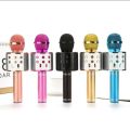 WS 858 Portable Rechargeable Wireless Bluetooth Karaoke Microphone Speaker KTV Mic For Singing High Sound. 