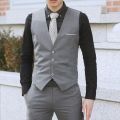 Men's Formal Business Vest Suit Slim Fit Tuxedo Waistcoat. 