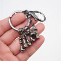 Chess pendant keychain alloy pendant keychain Chess King Queen Rook Knight Pawn Bishop Silver Color Pendant KeyRing jewelry gift. 