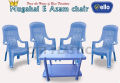 Set Of 4 High back Plastic Chairs indoor/ outdoor garden chairs And Plastic Table. 