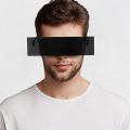 Covered Lenses Square Sunglasses Protective Fancy Black Censorship Glasses Unisex Prop Eyewear for Christmas Party Costume Accessory Festival Outfit Photo Shoots Themed Events. 