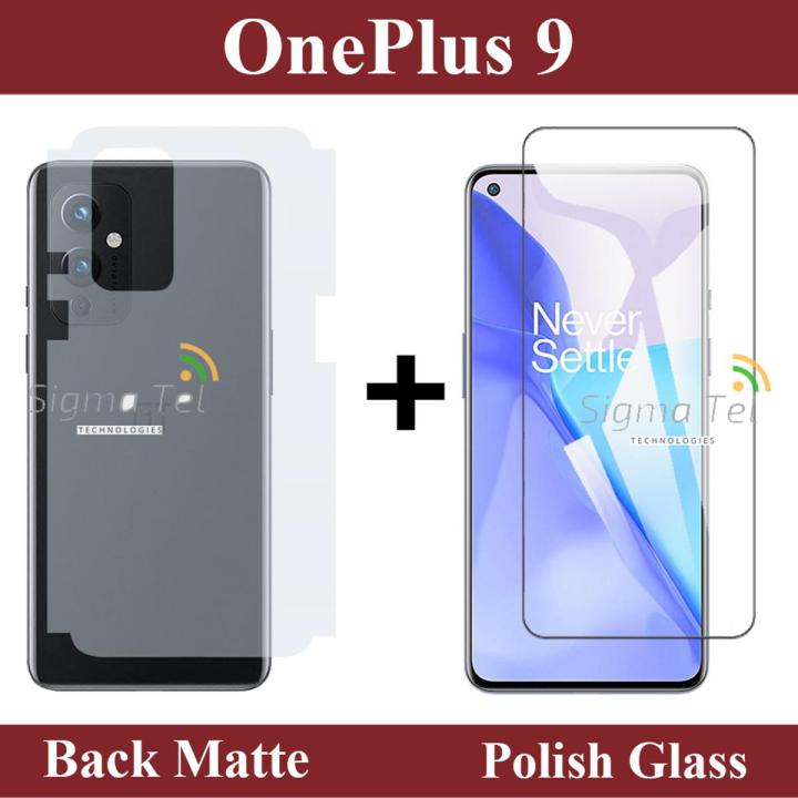 OnePlus 9 Tempered Glass Screen Protector + Back Protector Soft Skin Sheet Matte Style For OnePlus 9