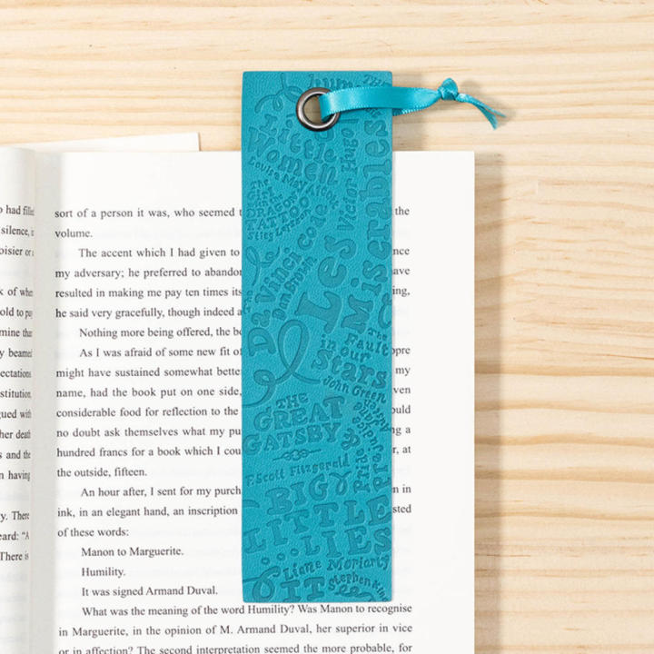 Mini Label Bookmark Mini Leather Bookmark Sleek Durable Creative English Letters English ...