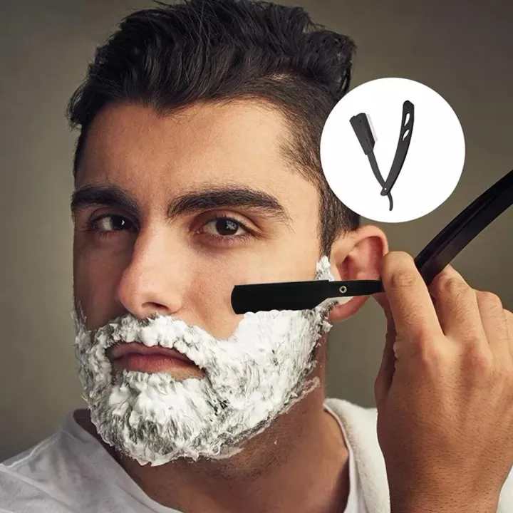 Professional Barber Straight Razor Safety with 100-Pack Derby Razor ...