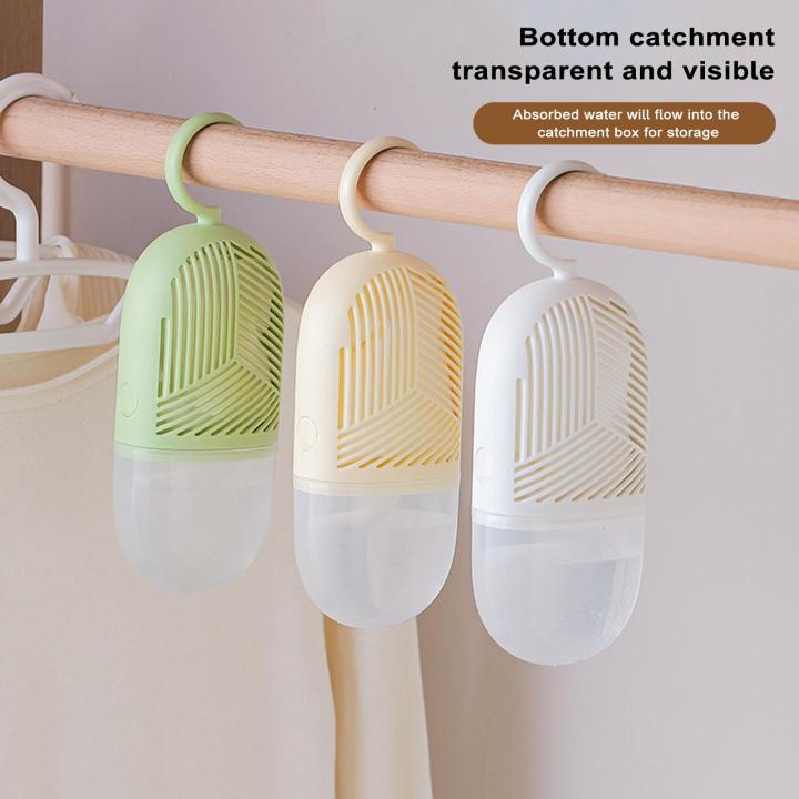 Dehumidification Box Moisture Absorber Bags for Kitchen Bathroom Wardrobe Set of 1 Hanging Desiccant Box Convenient Dehumidification Solution Moisture Absorption Bag