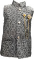 KIDS FOR Boys Fashion Clothing 4 Pieces Suits (Kurta Shalwar Waistcoat and Brooch) Kids Fashion Age- 1 To 12 Years-BLACK SUIT. 