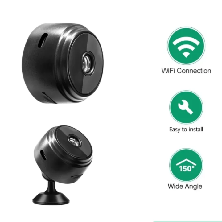 A9 1080P HD WiFi Mini Camera - Magnetic Wireless Hidden Video & Voice Recorder with HDSF App for Smart Home Security