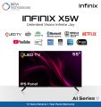 Infinix 55 Inch X5W QLED TV Android 13 AI (Artificial Intelligence) Smart LED Television With 2+1 Year Official Warranty. 