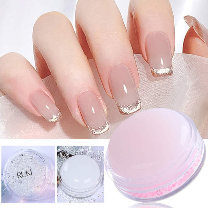 Diamond Nail Art Stamper, Jelly Silicone Stamp For French Nails RUKI Transparent Nail Art Stamping Tool