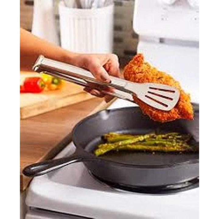 Kitchen Tongs Stainless Steel Food Serving Tong Frying Spoon Kitchen Utensils