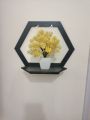 New Hexagon Wooden Wall Shelf Wall Shelves for Home Decor Living Room 3D Laser Cut DIY Design Floating Shelf Wooden Hexagon Candle Stand 3D Wall Decoration Piece for Kids Room and Girls Room and for Gift Items | Wall Shelf for Bedroom | Candlestick. 