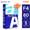 Double A - F4 Size Paper 80g - 5 Reams. 