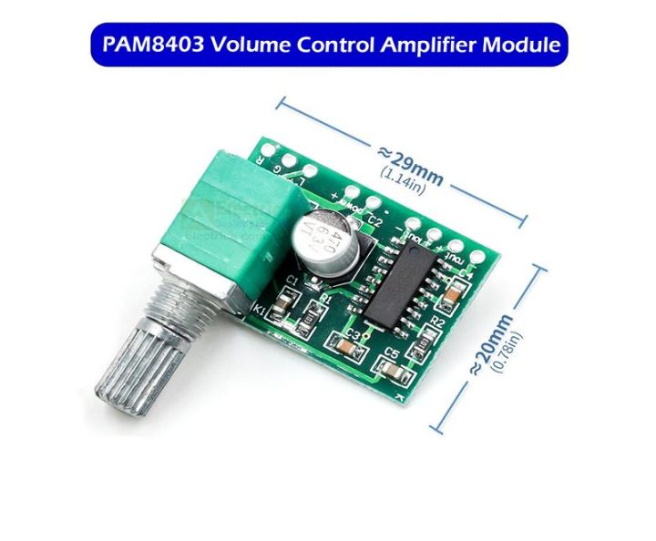Pam8403 Dual Channel Module PAM8403 Mini 5V Digital Audio Amplifier Module | Dual Channel 2×3W ...