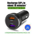 For vivo car charger,120W 2 port cigarette lighter charger,12-24V metal car phone charger for vivo X90/X80/X60/Y72/Y33/V21/V25. 