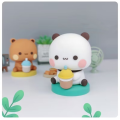 Cute Panda Bear Figure Gift Collectible Bubu Dudu Doll Ornament Kawaii Animal Toy Home Decoration. 