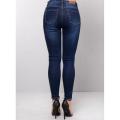 high waisted side stripe skinny denim jeans blue. 