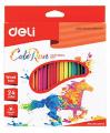 Deli 24 Colored Pencil Set - Pack of 24 Colour Student Coloring color pencil 24pcs set Multicolor. 