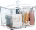 Cotton Bud Holder, Clear Acrylic Cotton Pad Holder Cotton Wool Holder, Cotton Bud Dispenser. 