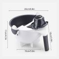 Magic Vegetable Cutter with Drain Basket 9 in 1 Multi-functional Kitchen Veggie Fruit Shredder Grater Slicer. 