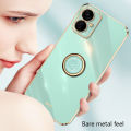 Tokifu For Tecno Spark 9T Case Luxury 6D Plating Soft Back Cover Silicone Phone Cases With Stand. 