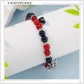 ShopSphere 2Pcs/Set Gwen and Miles |Spider man and Spider girl | Me and Who Couple Magnetic Halloween Spider Heart Matching Chain Bracelets Couple. 