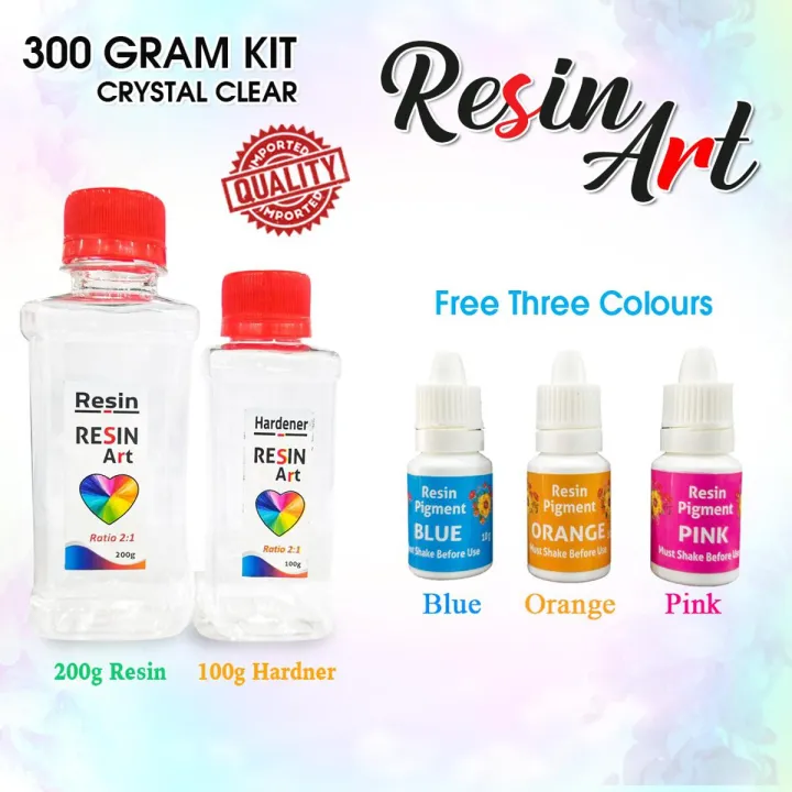 Epoxy%20Resin%20Art%20Imported%20Crystal%20Clear%20Kit%20(300gms)%20Ratio%202:1%20-%20Image%202