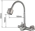 Shower Moving neck Stainless Steel Swivel Spout for Kitchen Sink Faucet Flexible Kitchen faucet Sink mixer shower neck & Hoes 360 Rotating. 