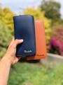 *PACK OF 2* DUNBOLLU Genuine Leather Wallet men Leather long wallet clutch bag male purse money clips money bag. 