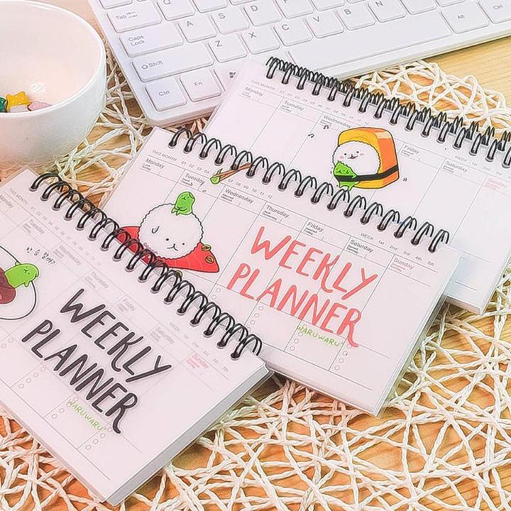Daily Planner Weekly Day Plan Time Organizer Stuff Notebook Spiral Agenda