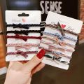 Mixed Color Weave Elastic Rubber Band Ponytail Holder Women Girls Twist Braid Hair Band New Fashion Hair Ties Hair Accessories. 