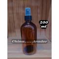 (200ML)../Mini Spray Bottle Beauty Empty Amber Glass Bottles Essential Oil Mist Spray Container Case Refillable Travel Bottle. 