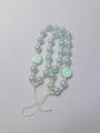 Colorful Flower Beaded Mobile Phone Charm Strap Chain Lanyard Women Girl Jewelry Phone Holder Beads Pendant Cherry - Mobile Charm. 