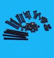 DreamsMart HQ 1/4 inch Width, 0.5inch / 1inch / 1.5inch / 2inch / 2.5inch / 3inch / 4inch Length Black Hexagonal Nut and Bolt Screw Nut Bolt. 