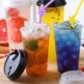 Mix Color Plastic Straw For Juice , For Bottle Birthday Party Accessories Jumbo Smoothie Straws, Colorful Disposable Wide-Mouthed Party Decoration - 100pcs. 
