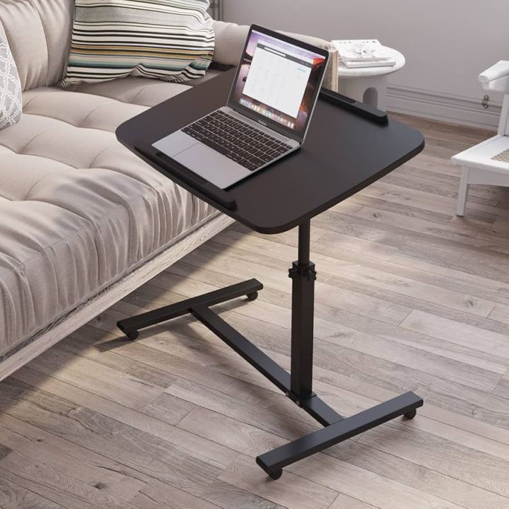 Bed%20Desk%20Adjustable%20Overbed%20Laptop%20Table%20-%20Portable%20Rolling%20Tray%20Cart%20with%20Wheels%20for%20Sit%20Stand%20Use%20-%20Image%202