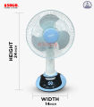 Sogo Rechargeable Table/Desk Fan (JPN-630). 