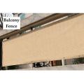 Beige color Sun shade net ,high quality, with hooks on every 3 feet distance on sides and double stitched edge to edge borders with cotton nawar.. 