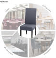 Dining Chair Slipcovers- Pack of 4- Cotton Jersey - For Arm Less Chairs by Knit that Fits. 