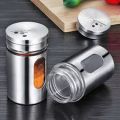 Seasoning Stainless Steel Spice Jar Boxes Kitchen Holder Spice Storage Jars - 6 Pcs Set. 