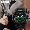 SKMEI Sport Digital Chronograph Dual Display Alarm 50M Waterproof EL Light Watch For Men 1155B. 