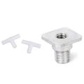 2 Pcs 12mm Equal Tee Connector Baed Pipe Fitting & 1 Pcs 1/4 Inch to 3/8 Inch Female to Male Convert Screw Adapter. 