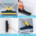 Bathroom Cleaning Brush with Wiper 2 in 1 Tiles Cleaning Brush Floor Scrub Bathroom Brush with Long Handle 120° Rotate Bathroom Floor Cleaning Brush Home Kitchen Bathroom Cleaning Accessories (Multicolor). 