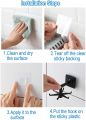 360-Rotating Hooks Self-Adhesive | Wall Mounted Kitchen Utensil Hanging Hook | Hook Storage Manager | Water Proof Rotating Hooks | Kitchen hooks For Hanging |Rotating Hooks For Home , Bathroom & Kitchen | Hole-Free Wall Hanging | 6 in 1 Storage hooks. 
