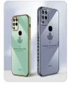 For Infinix Hot 10s / Hot 10s NFC Back Cover with Lanyard Fashion Shiny Plating Maple Leaf Design Camera Lens Protection Square Edge Soft Silicone Protective Phone Case. 