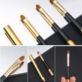black-Gold Silver Metal Handle Lip Gloss Makeup Brush Portable Retractable Adjustable Lipstick Brush With Protect Cosmetic Tool. 