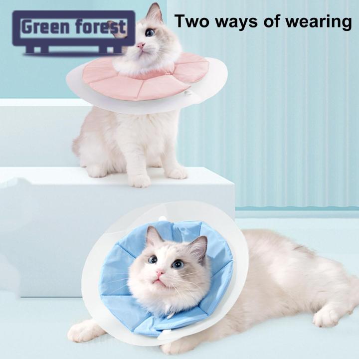 Dog Cone Collar Adjustable Double Layer Dog Cone for Small Medium Large Dogs Prevent Licking Biting After Surgery Pet Recovery Collar Non-restrictive Pet Collar